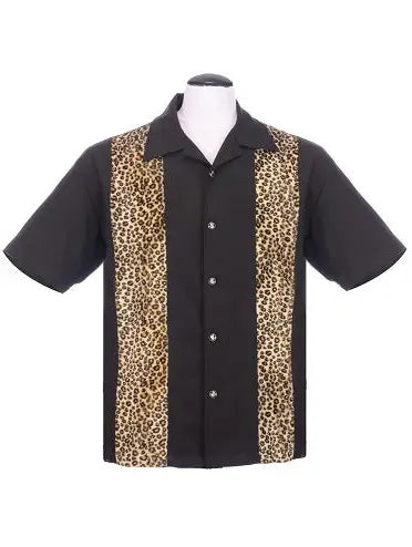 Leopard Panel Bowling Shirt