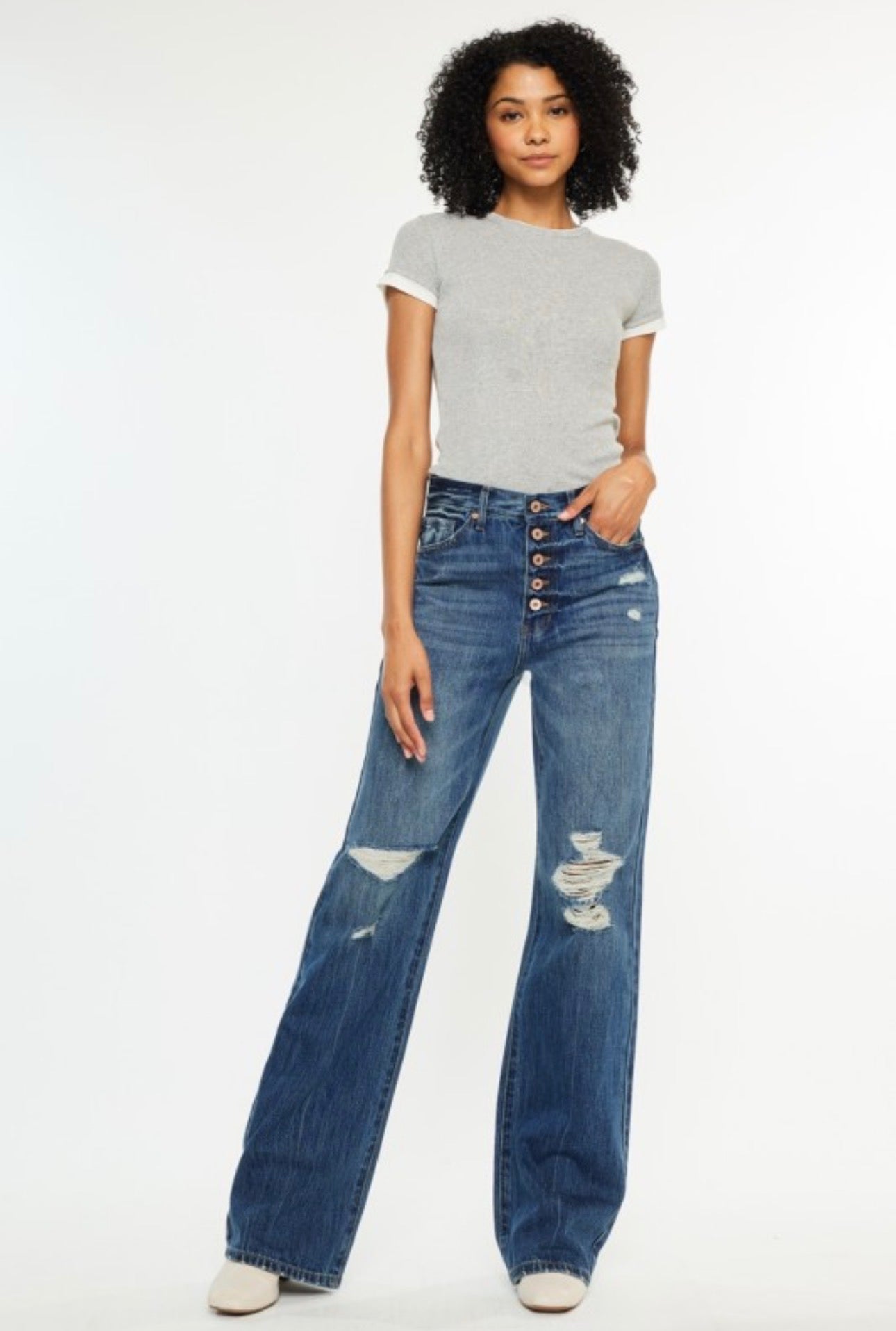 High Rise Denim Pant