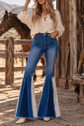 Denim Patchwork Bellbottom Jeans