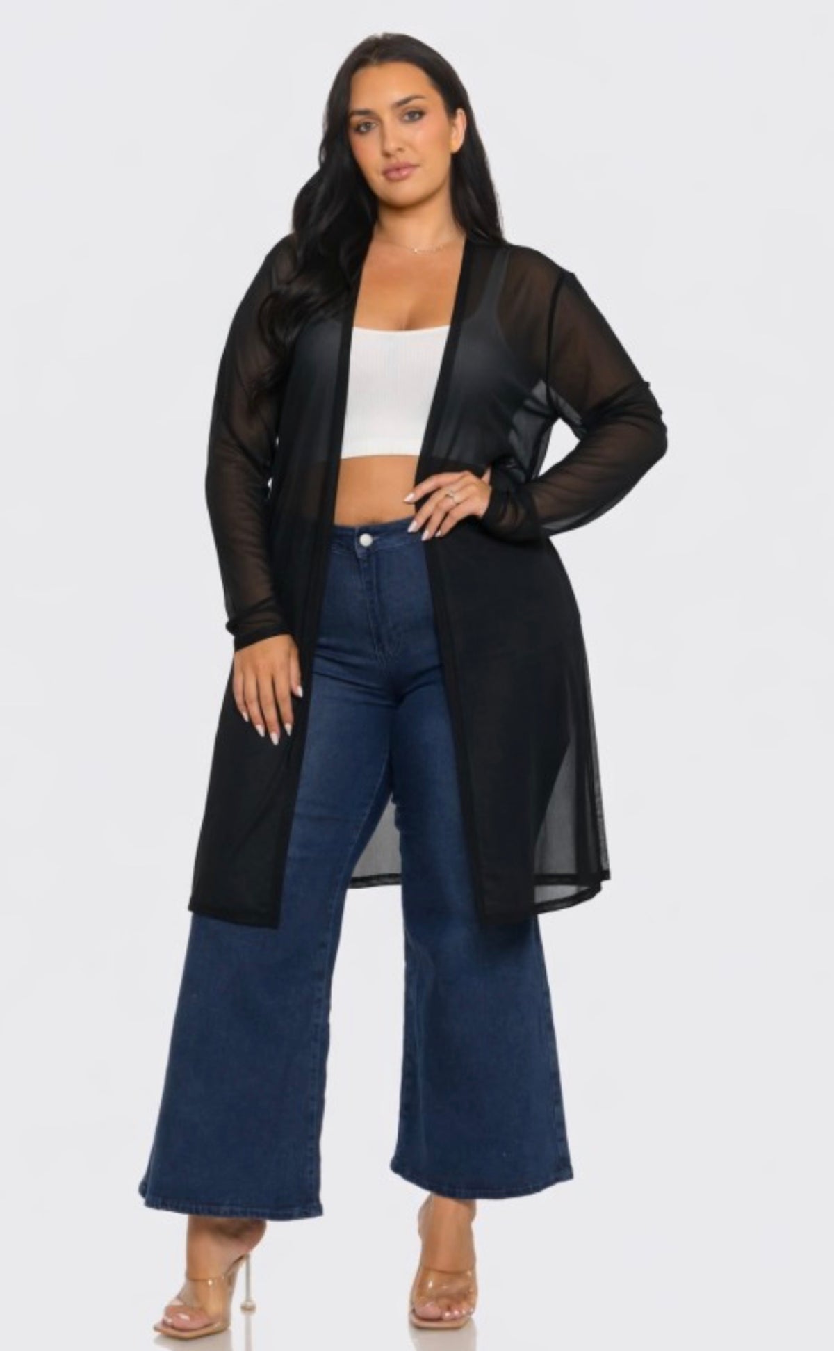 Black Sheer Cardigan