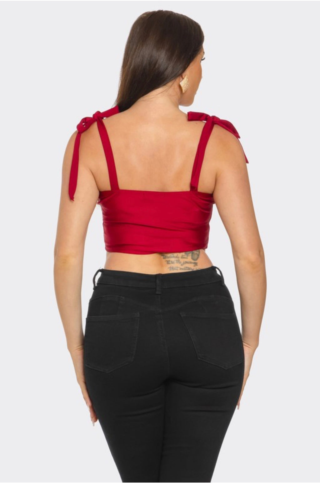 Shoulder Tie Cropped top