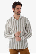 Knitted Striped Long Sleeve Shirt