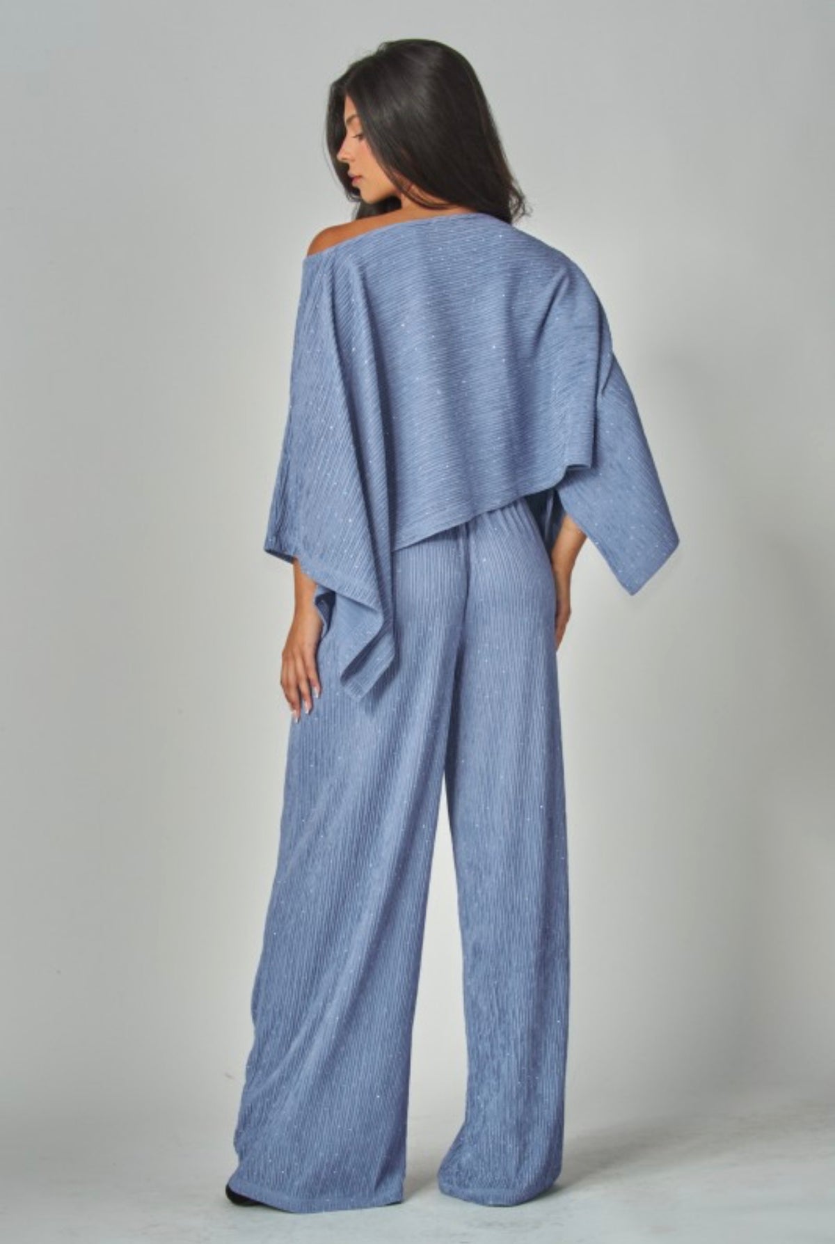 Plisse’ Kimono Rhinestone Set
