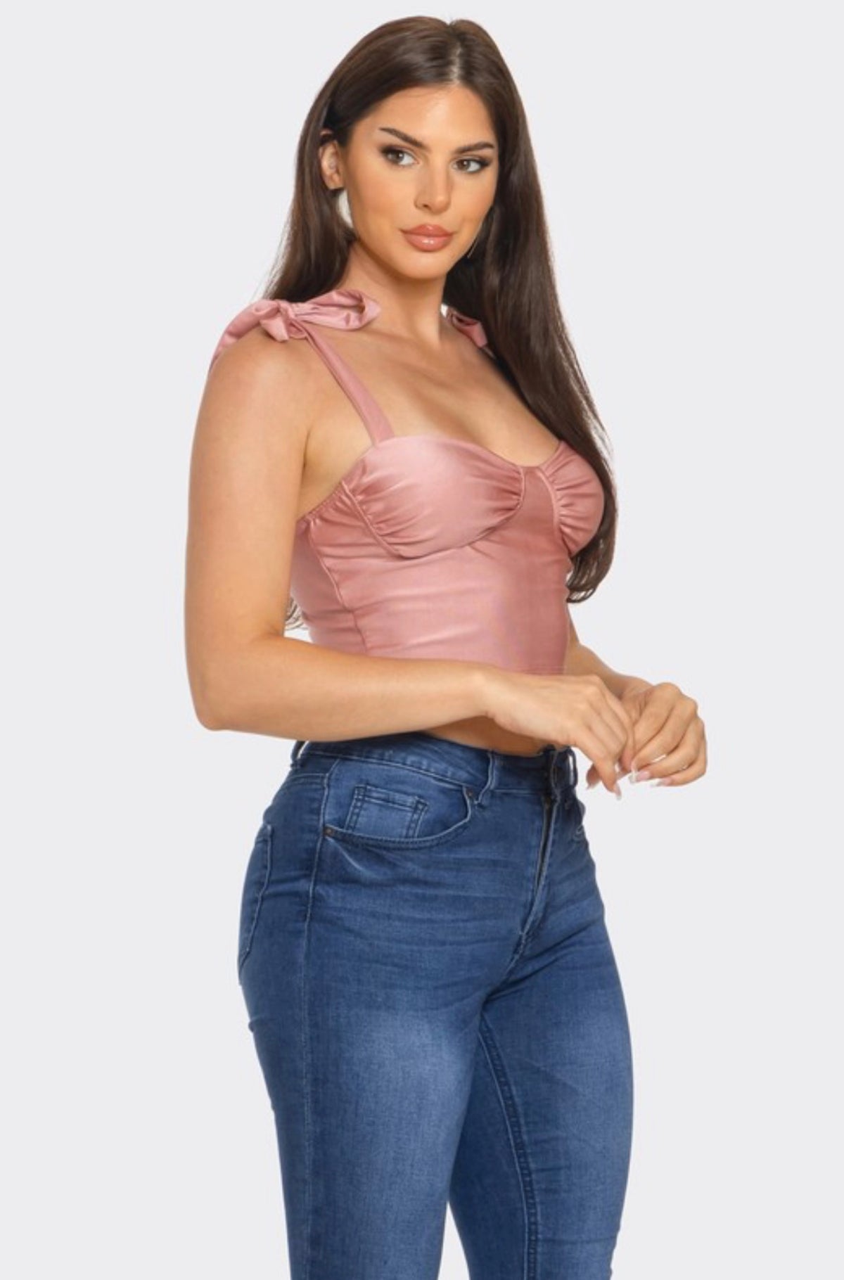 Shoulder Tie Cropped top
