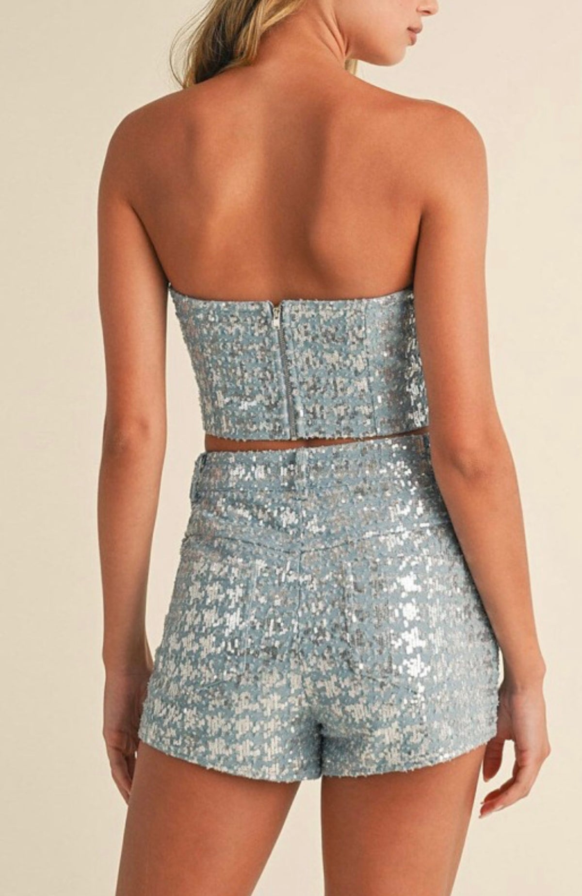Sequin Houndstooth Short 2 Piece Set