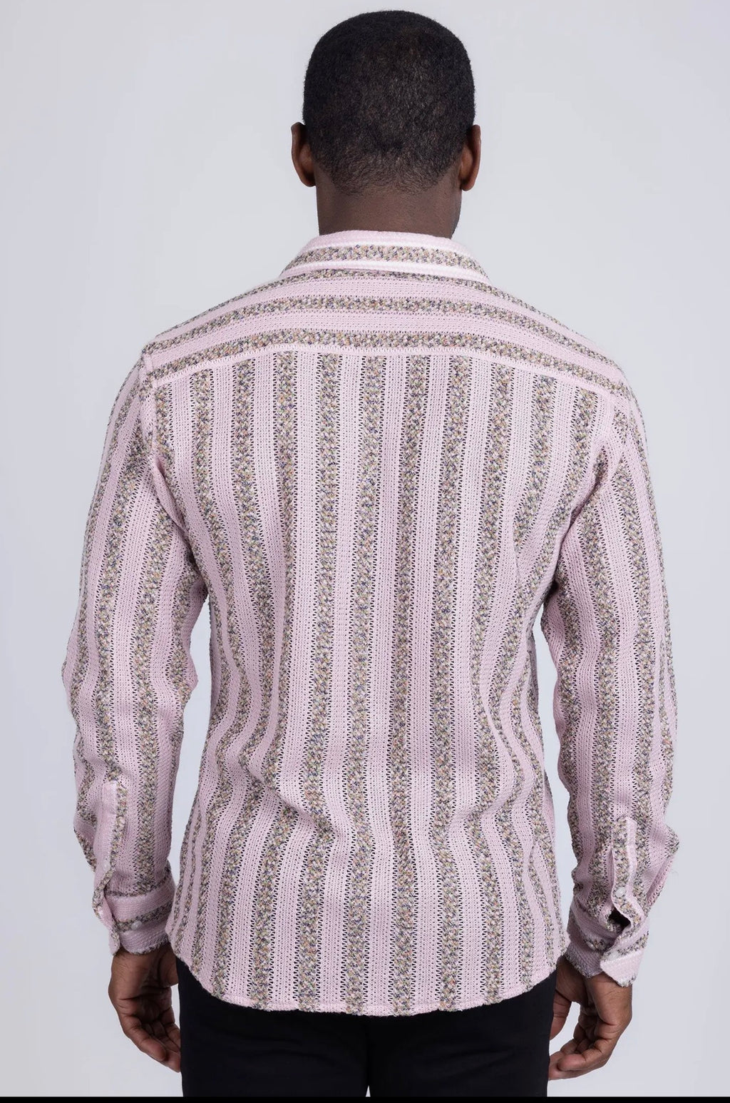 Knitted Striped Long Sleeve Shirt