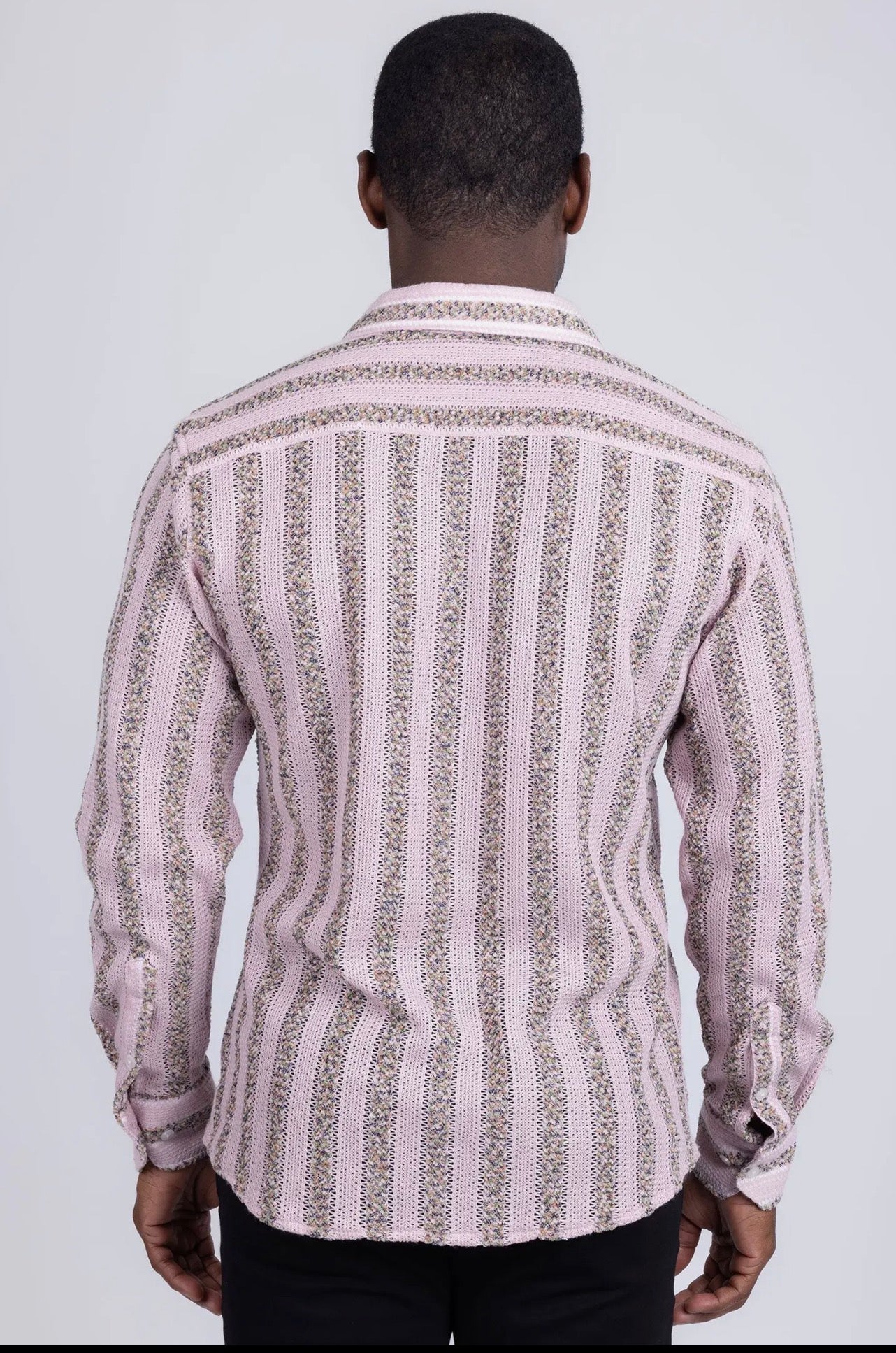 Knitted Striped Long Sleeve Shirt