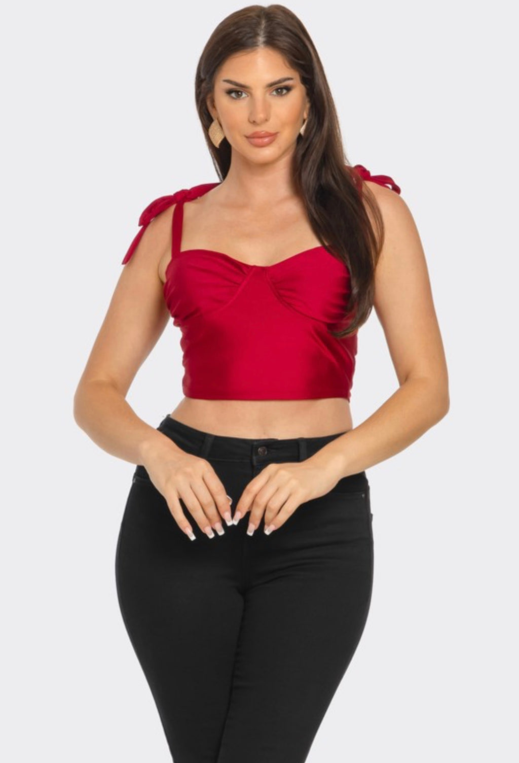 Shoulder Tie Cropped top