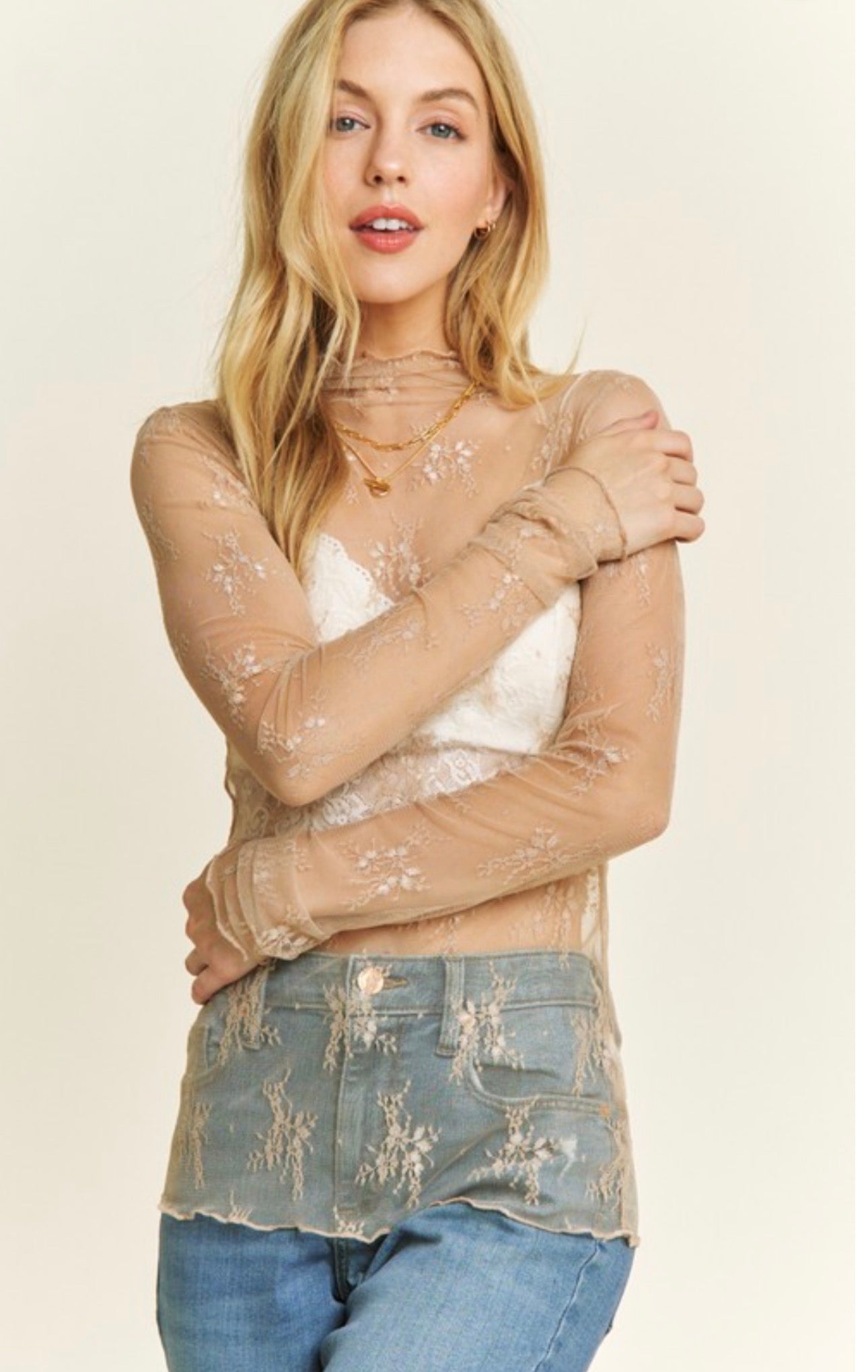Sheer Lace Blouse