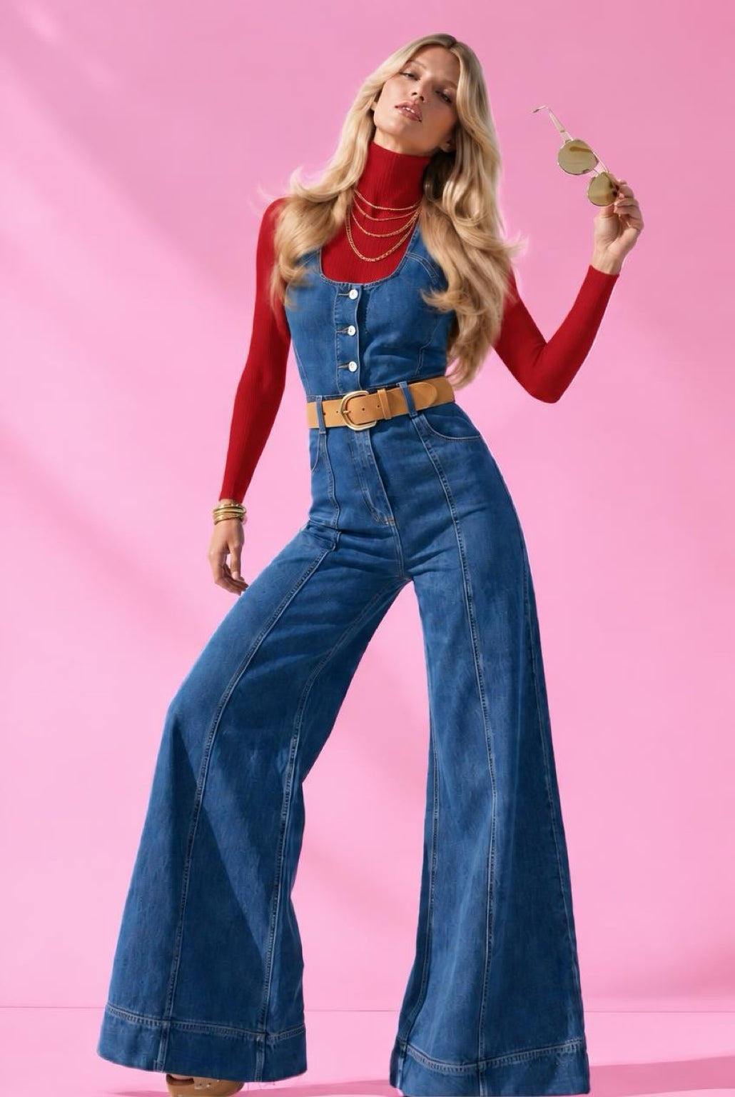 Wish Upon a Star Denim Jumpsuit