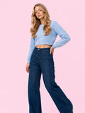 Stardust Wishes Rhinestone Wide Leg Jeans