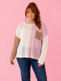 Marshmallow Wishes Colorblock Sweater