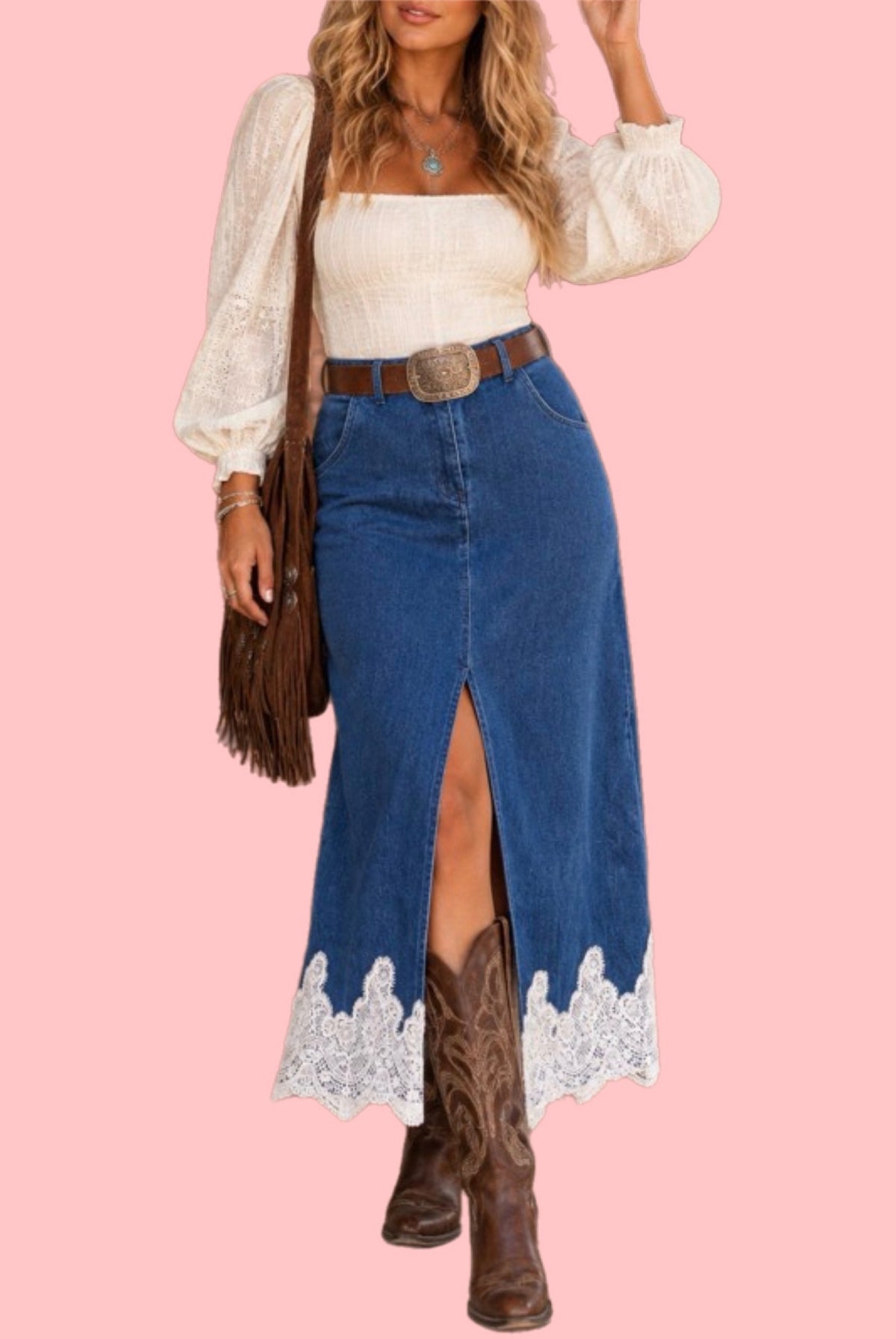 Denim Dreams Maxi Skirt