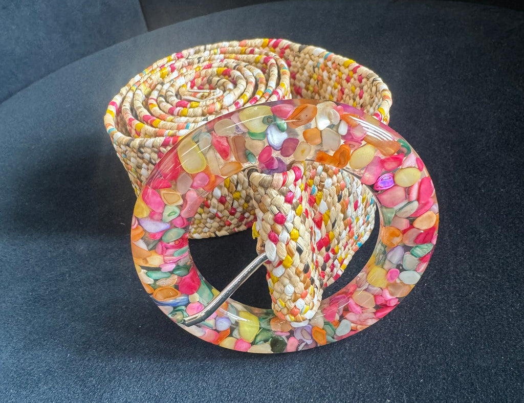 Multicolor Woven Stretch Belt