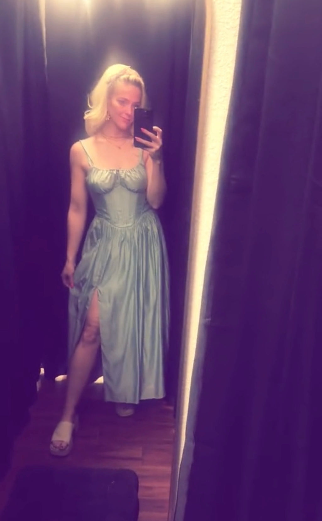 Sage Corset Maxi Dress