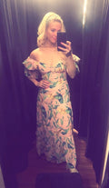 Tropical Blush Floral Smocked Maxi Dress