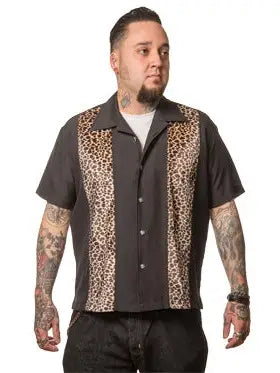 Leopard Panel Bowling Shirt