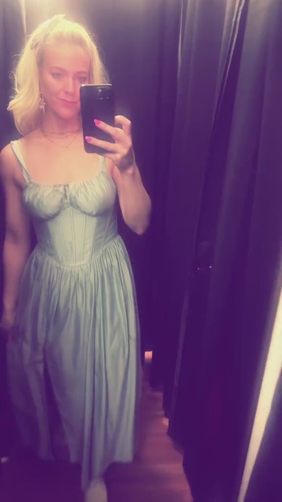 Sage Corset Maxi Dress